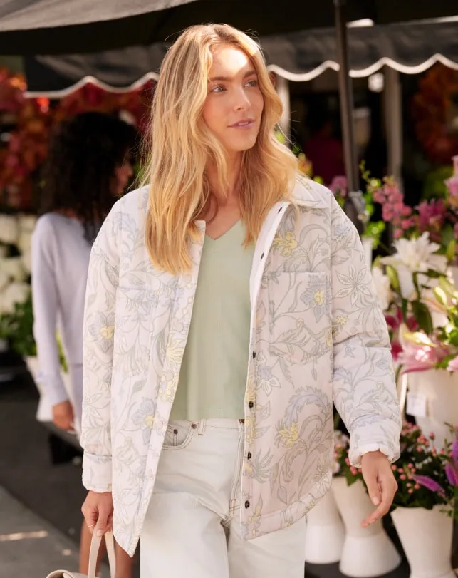 Women Jackets TravisMathew THREE DAY GETAWAY SHACKET Pumice Multi