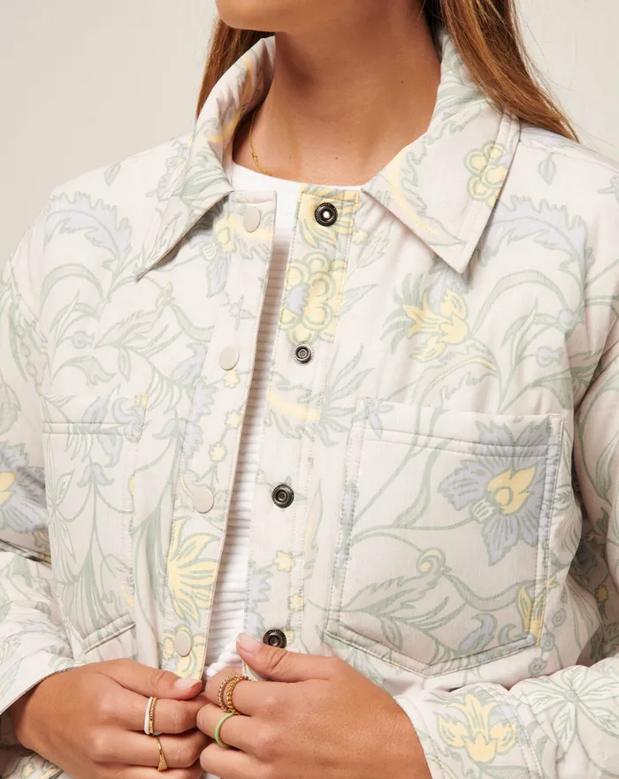 Women Jackets TravisMathew THREE DAY GETAWAY SHACKET Pumice Multi