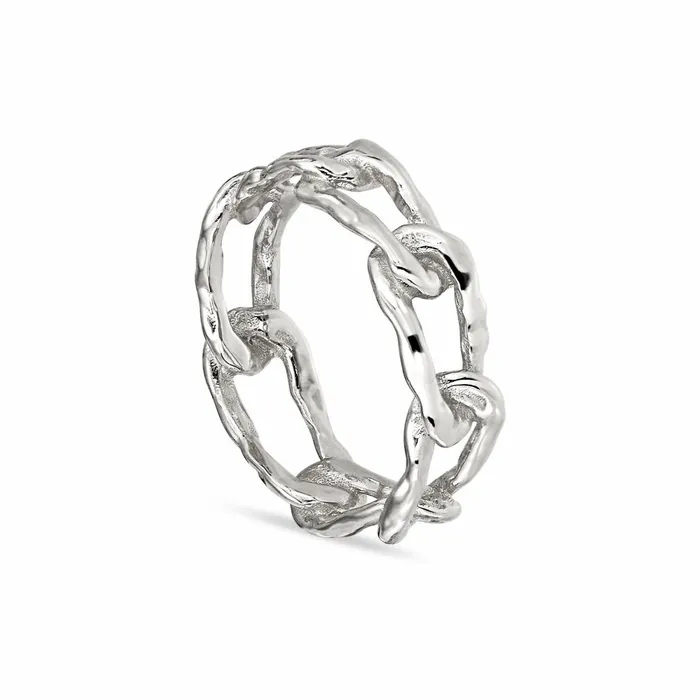 Women Jane Knig Silver Rings Medium Space Link Ring