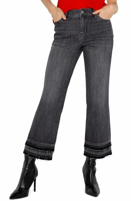 Women Jeans Liverpool Los Angeles Hannah Crop Flare With Let Down Hem Hindsdale Women Jeans Liverpool Los Angeles Hannah Crop Flare With Let Down Hem Hindsdale