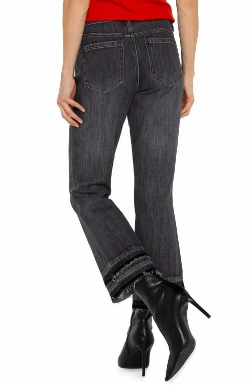 Women Jeans Liverpool Los Angeles Hannah Crop Flare With Let Down Hem Hindsdale