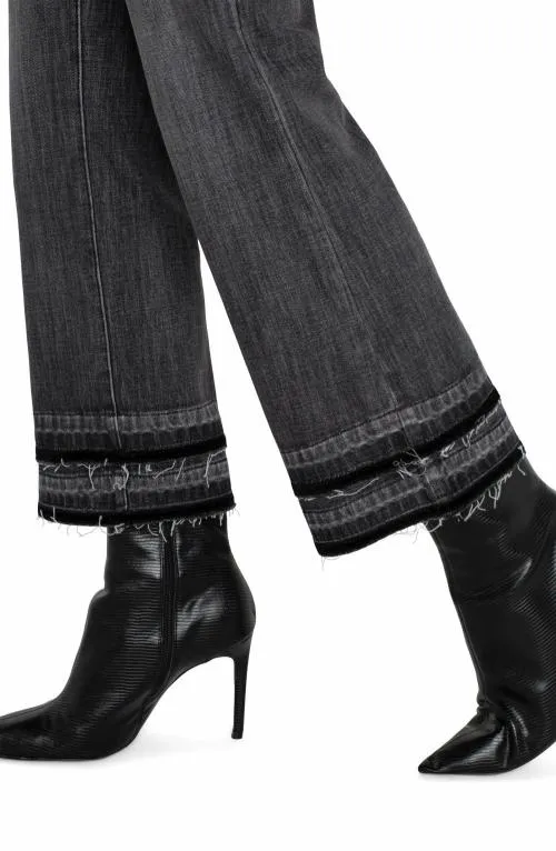 Women Jeans Liverpool Los Angeles Hannah Crop Flare With Let Down Hem Hindsdale