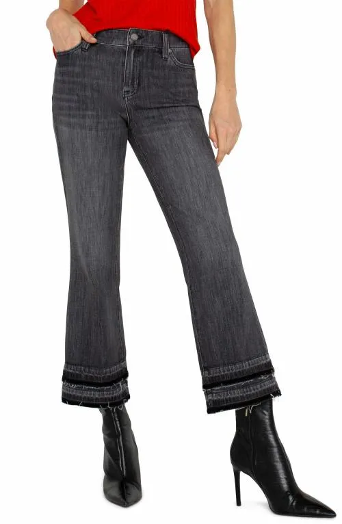 Women Jeans Liverpool Los Angeles Hannah Crop Flare With Let Down Hem Hindsdale