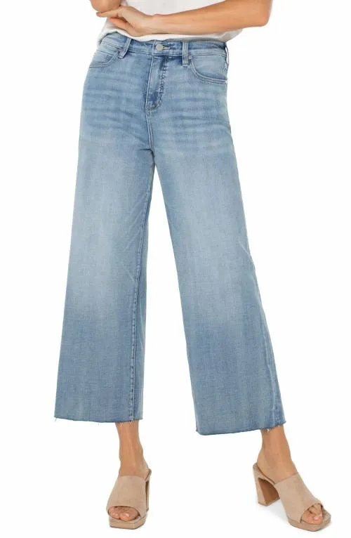 Women Jeans Liverpool Los Angeles Stride Hirise With Cut Hem Weir Canyon