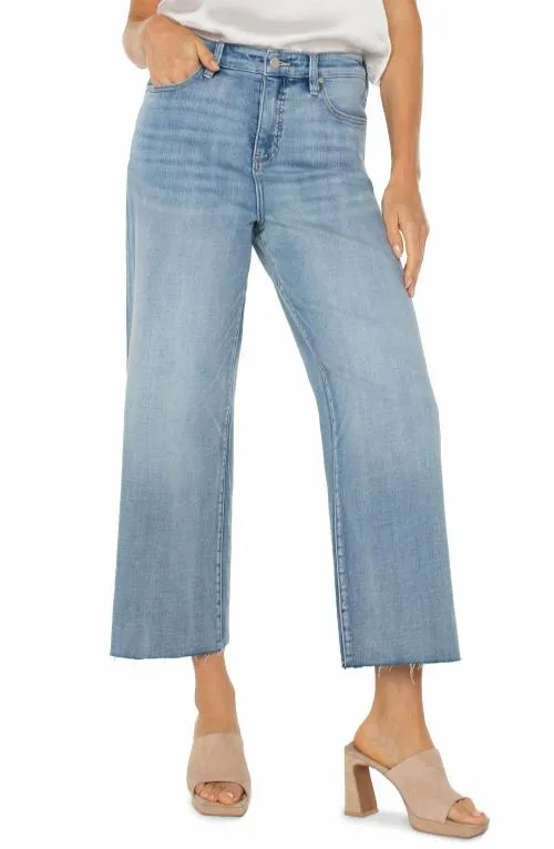 Women Jeans Liverpool Los Angeles Stride Hirise With Cut Hem Weir Canyon