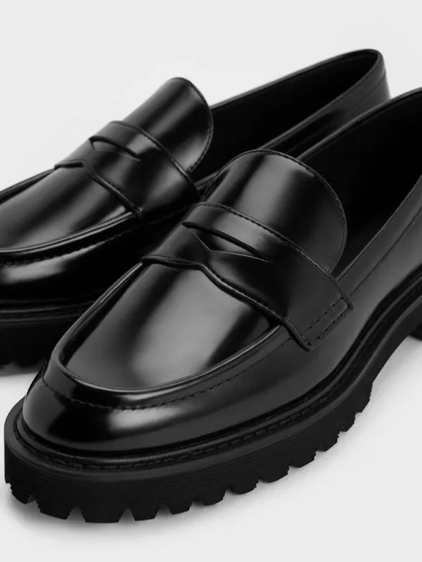 Women Kaiya Penny Loafers 8211 Black Box CHARLES and KEITH Flats