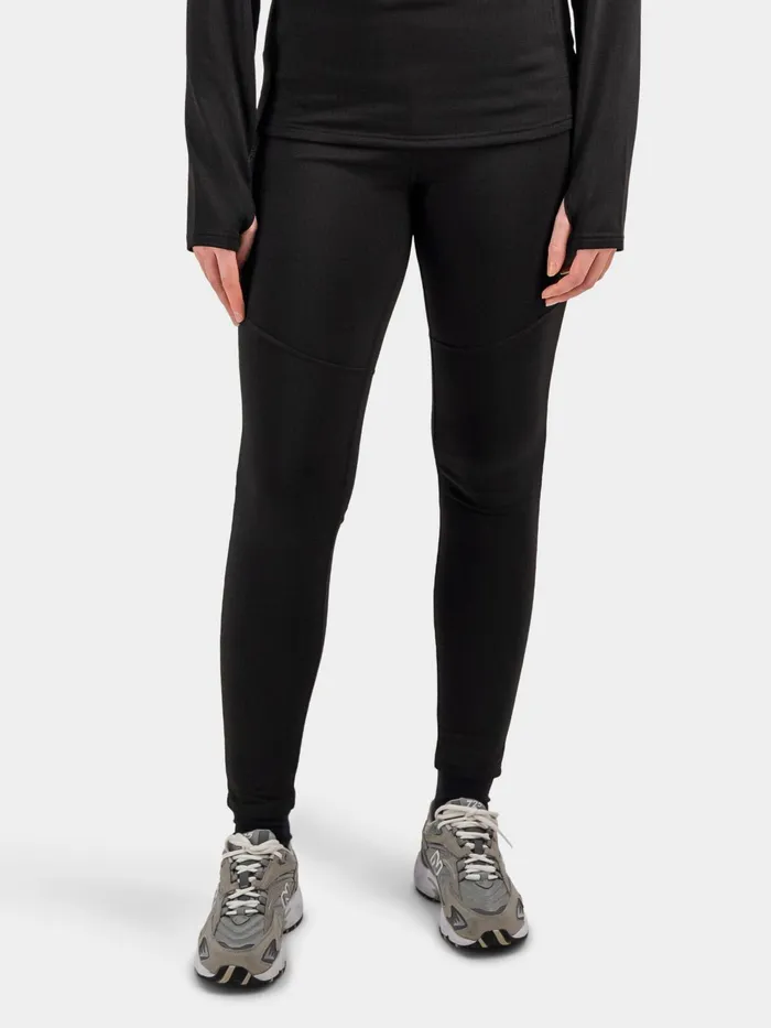 Women Kajsa Midlayer Pants Black Didriksons Walking Trousers