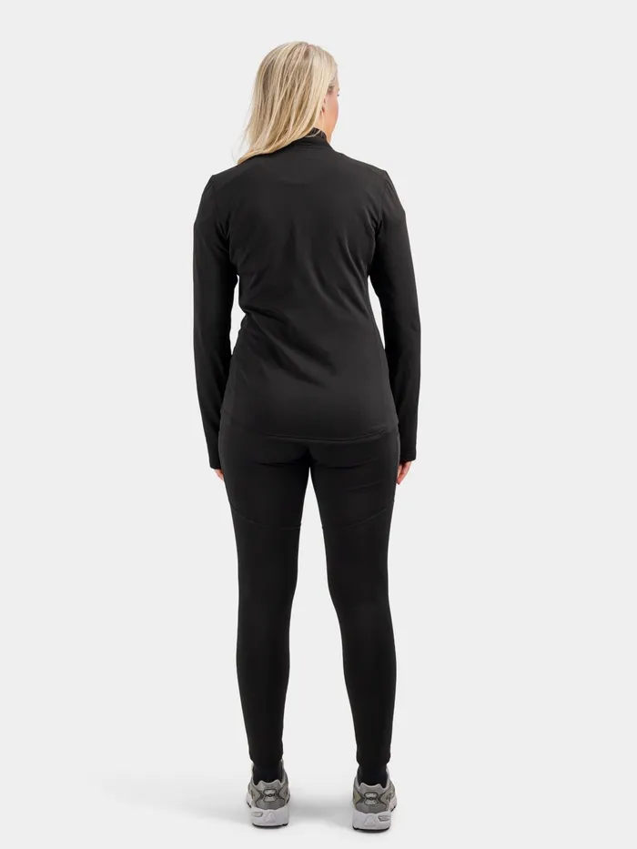 Women Kajsa Midlayer Pants Black Didriksons Walking Trousers