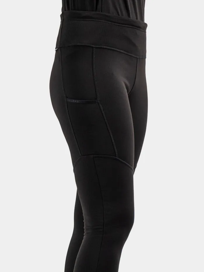 Women Kajsa Midlayer Pants Black Didriksons Walking Trousers