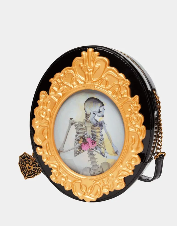 Women KITSCH GOLDEN MIRROR CROSSBODY BLACK Betsey Johnson