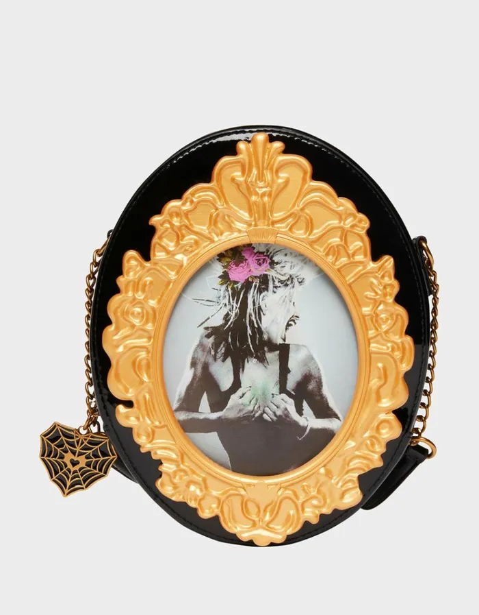 Women KITSCH GOLDEN MIRROR CROSSBODY BLACK Betsey Johnson