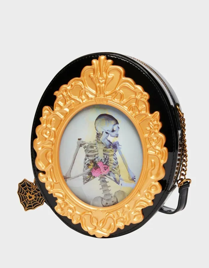 Women KITSCH GOLDEN MIRROR CROSSBODY BLACK Betsey Johnson