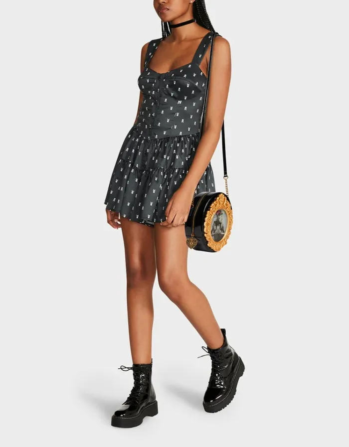 Women KITSCH GOLDEN MIRROR CROSSBODY BLACK Betsey Johnson