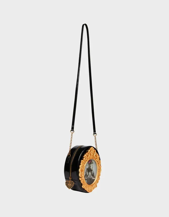 Women KITSCH GOLDEN MIRROR CROSSBODY BLACK Betsey Johnson