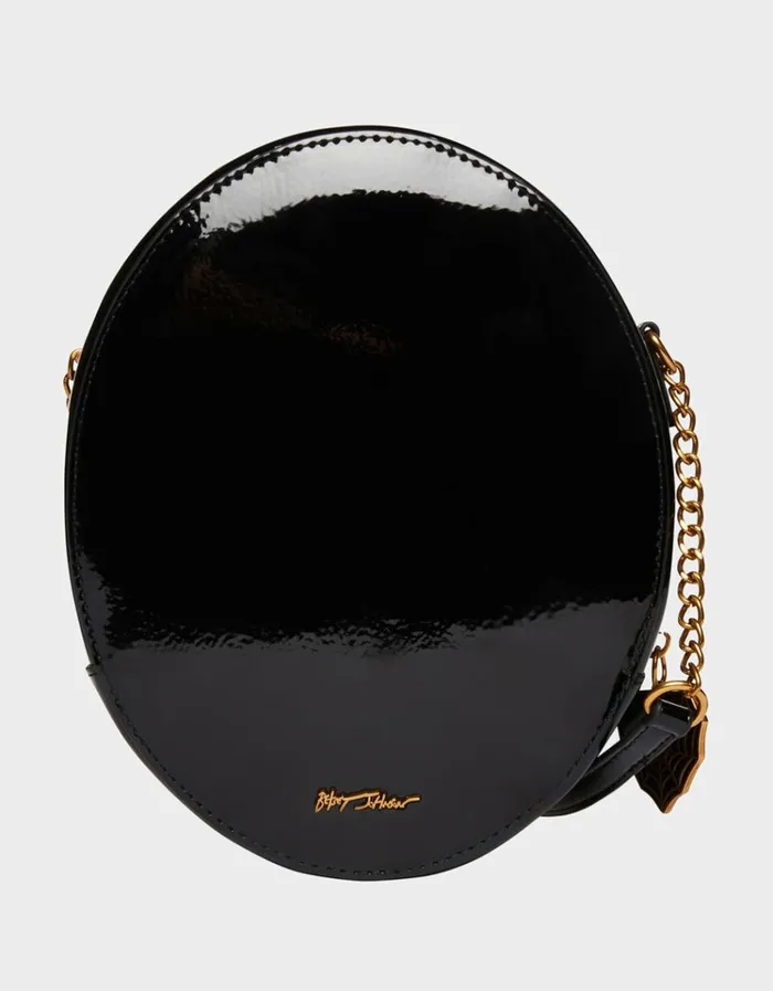 Women KITSCH GOLDEN MIRROR CROSSBODY BLACK Betsey Johnson