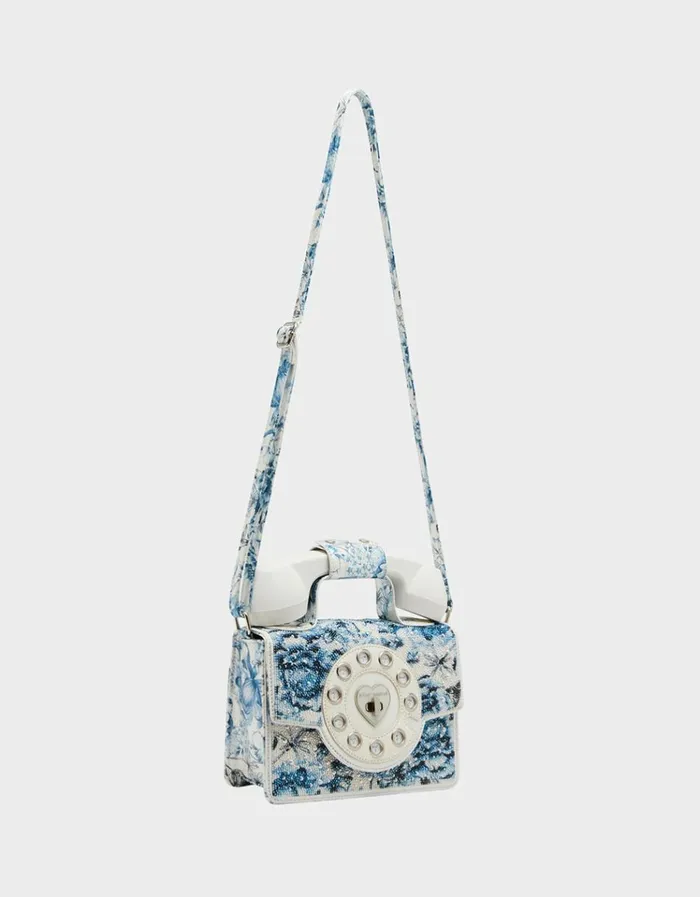 Women KITSCH PEARL TOILE PHONE BAG BLUEMULTI Bluemulti Betsey Johnson Women KITSCH PEARL TOILE PHONE BAG BLUEMULTI Bluemulti Betsey Johnson