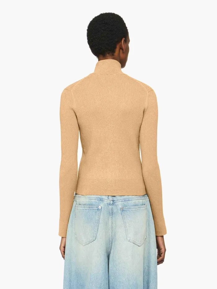 Women Knitwear JW Anderson FITTED ZIP UP CARDIGAN Beige Women Knitwear JW Anderson FITTED ZIP UP CARDIGAN Beige