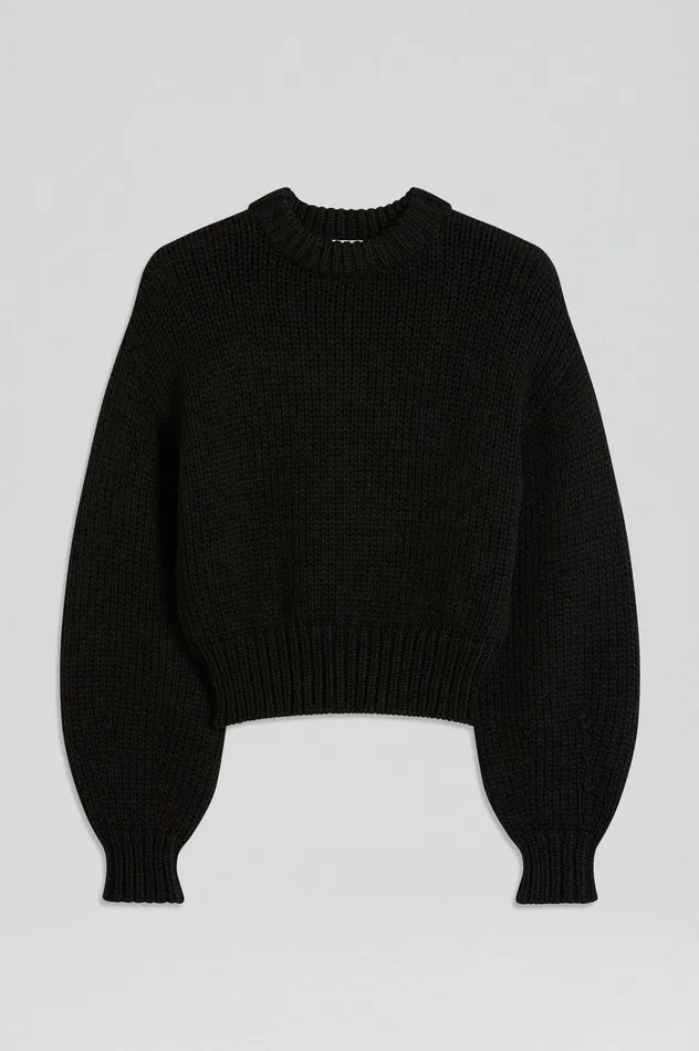 Women Knitwear Scanlan Theodore COCOON SWEATER BLACK