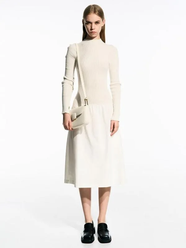 Women Koa Square PushLock Shoulder Bag 8211 Cream CHARLES and KEITH Shoulder Bags