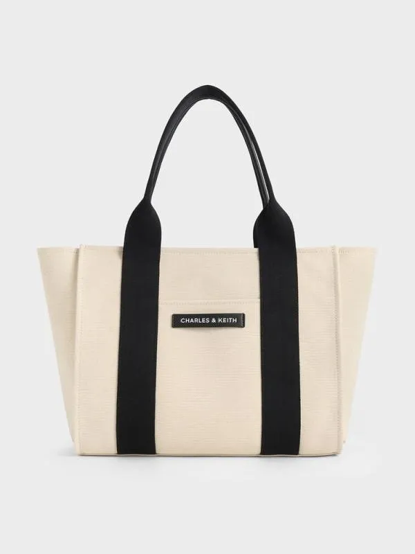 Women Large Kay Canvas Tote Bag 8211 Multi CHARLES and KEITH Tote Bags