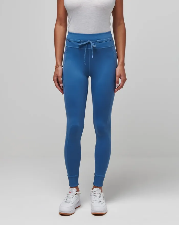 Women Leggings TravisMathew MOVEKNIT TIE LEGGING Moonlight Blue