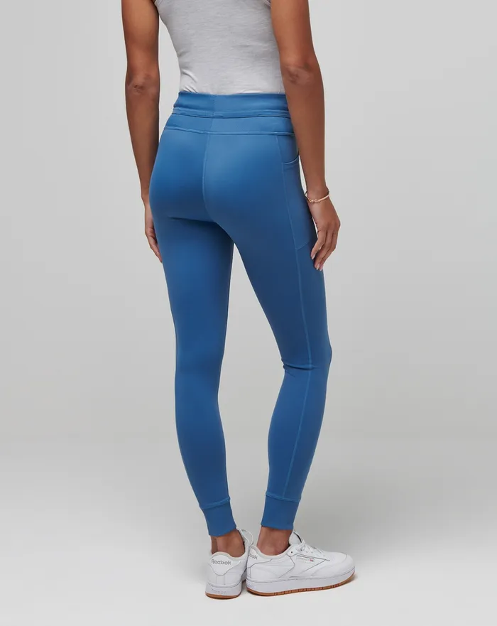 Women Leggings TravisMathew MOVEKNIT TIE LEGGING Moonlight Blue