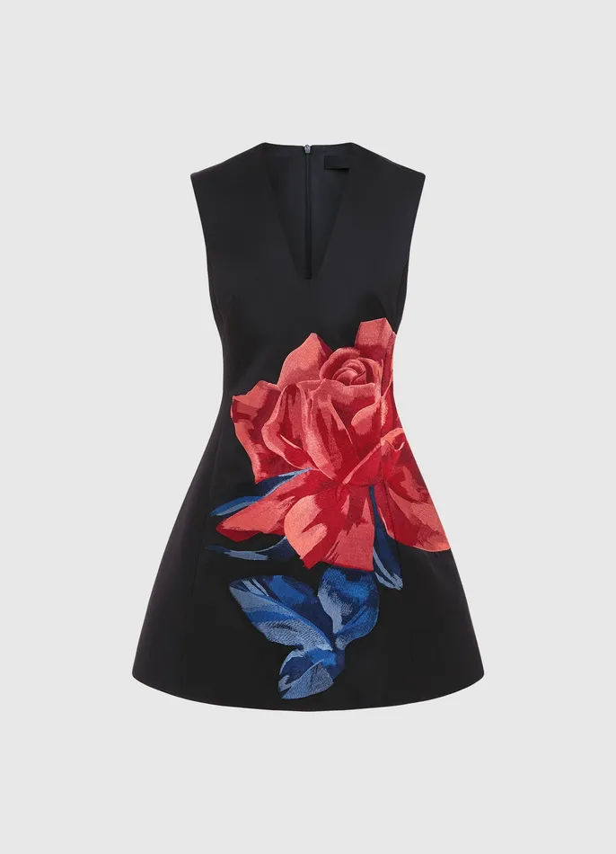 Women LEO LIN Briana V Neck Mini Dress 8211 Rose Print Dresses and Jumpsuits