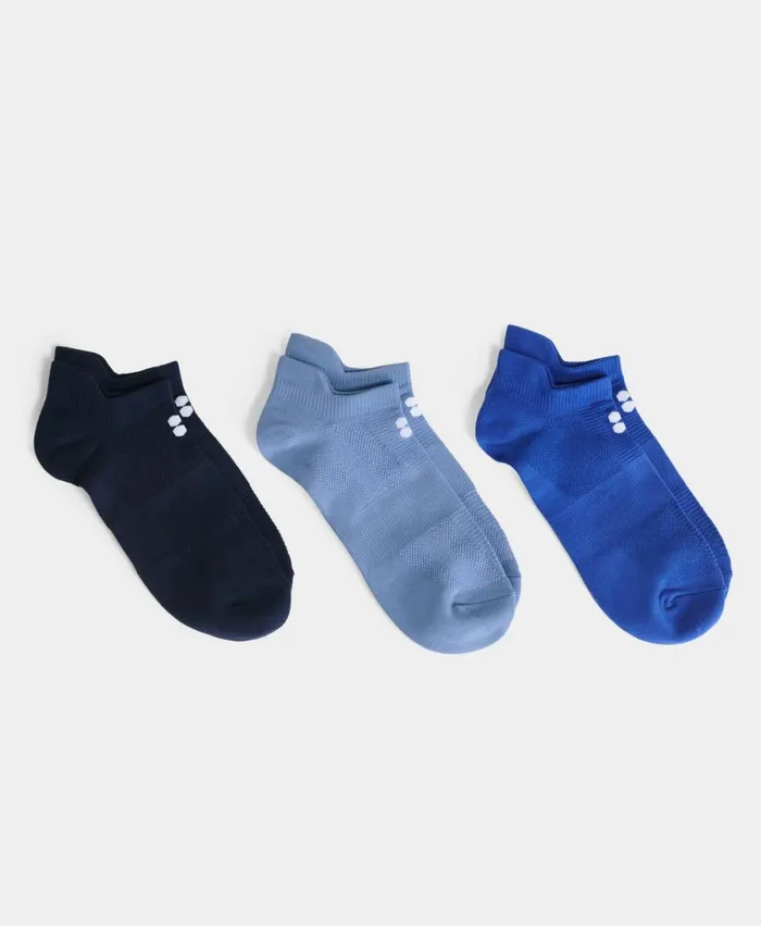 Women Lightweight Trainer Socks 3 Pack Hour Blue Sweaty Betty Underwear