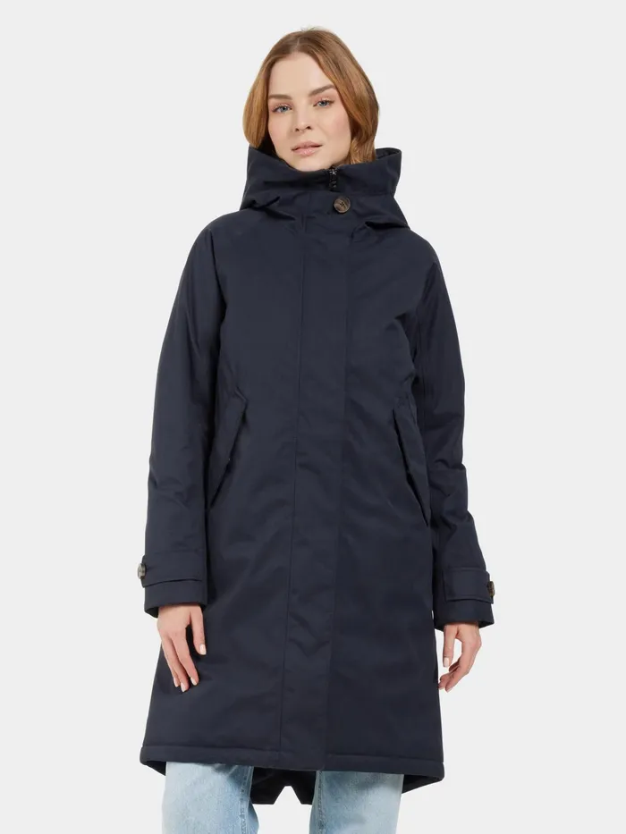 Women Luna Parka Dark Night Blue Didriksons Autumn Jackets