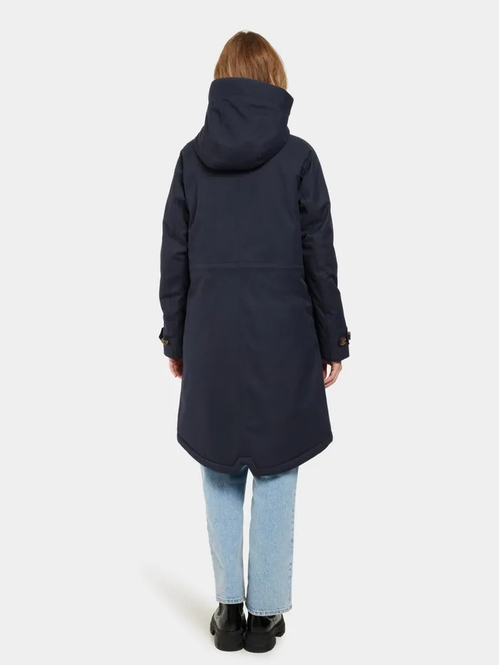 Women Luna Parka Dark Night Blue Didriksons Autumn Jackets