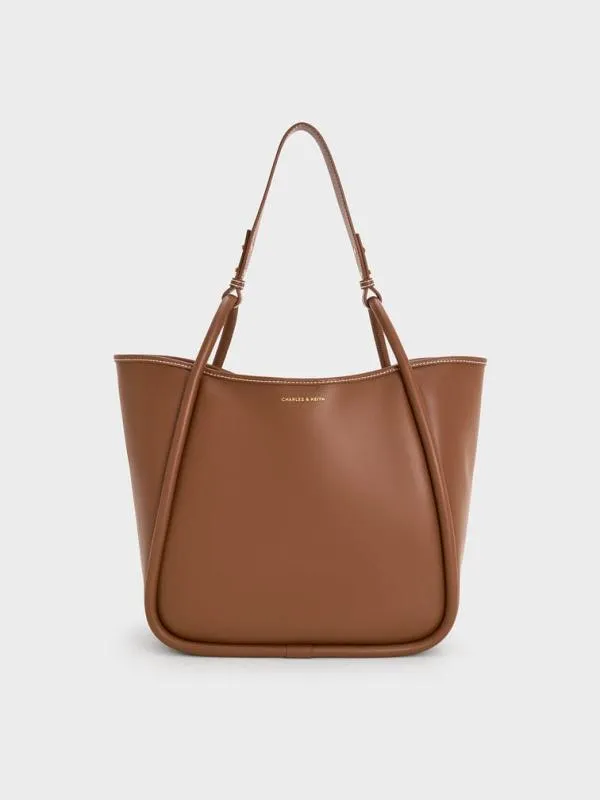 Women Lyla Tubular Slouchy Tote Bag 8211 Chocolate CHARLES and KEITH Slouchy Bags