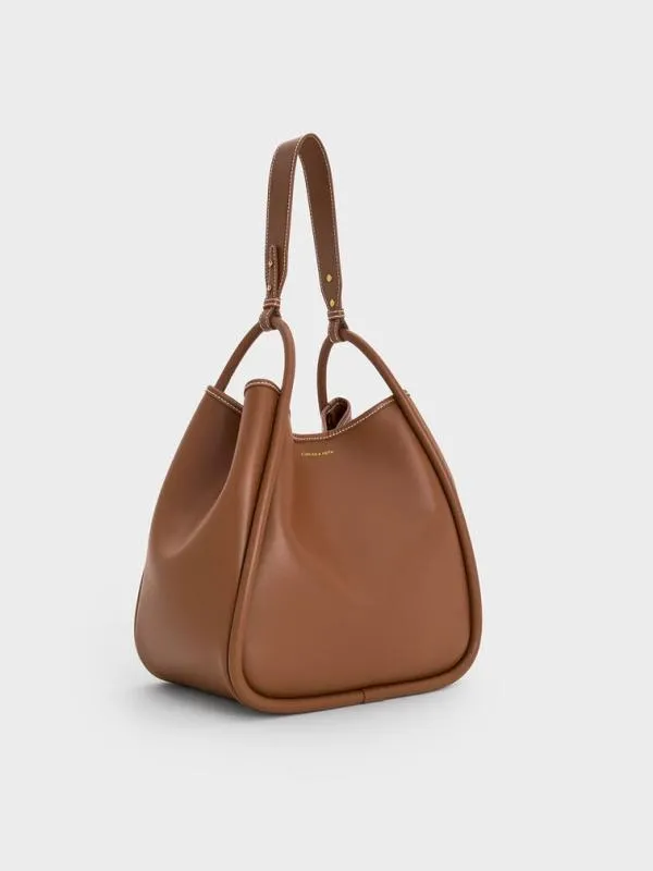 Women Lyla Tubular Slouchy Tote Bag 8211 Chocolate CHARLES and KEITH Slouchy Bags Women Lyla Tubular Slouchy Tote Bag 8211 Chocolate CHARLES and KEITH Slouchy Bags