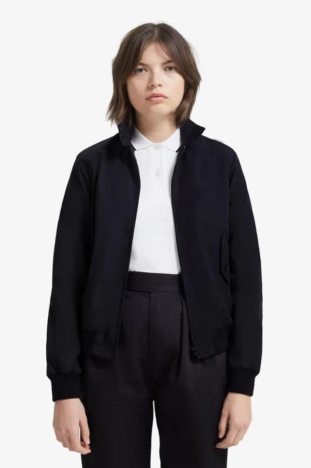 Women Made In EnglandHarrington Jacket Blackchampagne Fred Perry Coats and Jackets Women Made In EnglandHarrington Jacket Blackchampagne Fred Perry Coats and Jackets