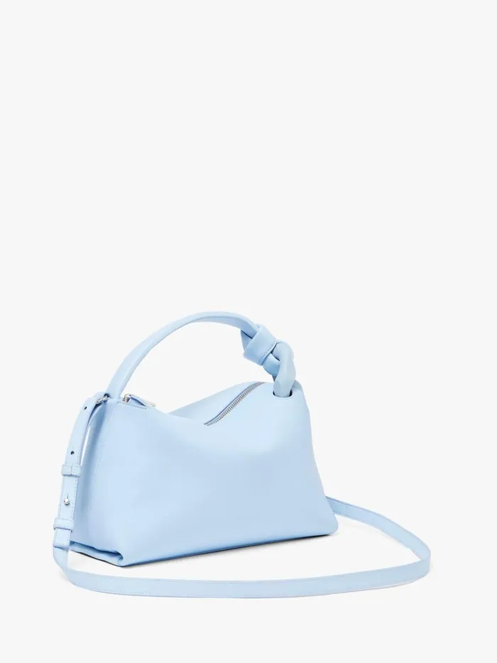 WomenMen Corner Bag JW Anderson SMALL JWA CORNER BAG 8211 LEATHER CROSSBODY BAG Light Blue