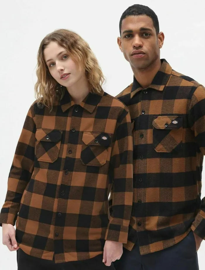 WomenMen Shirts Dickies New Sacramento Shirt Brown Duck