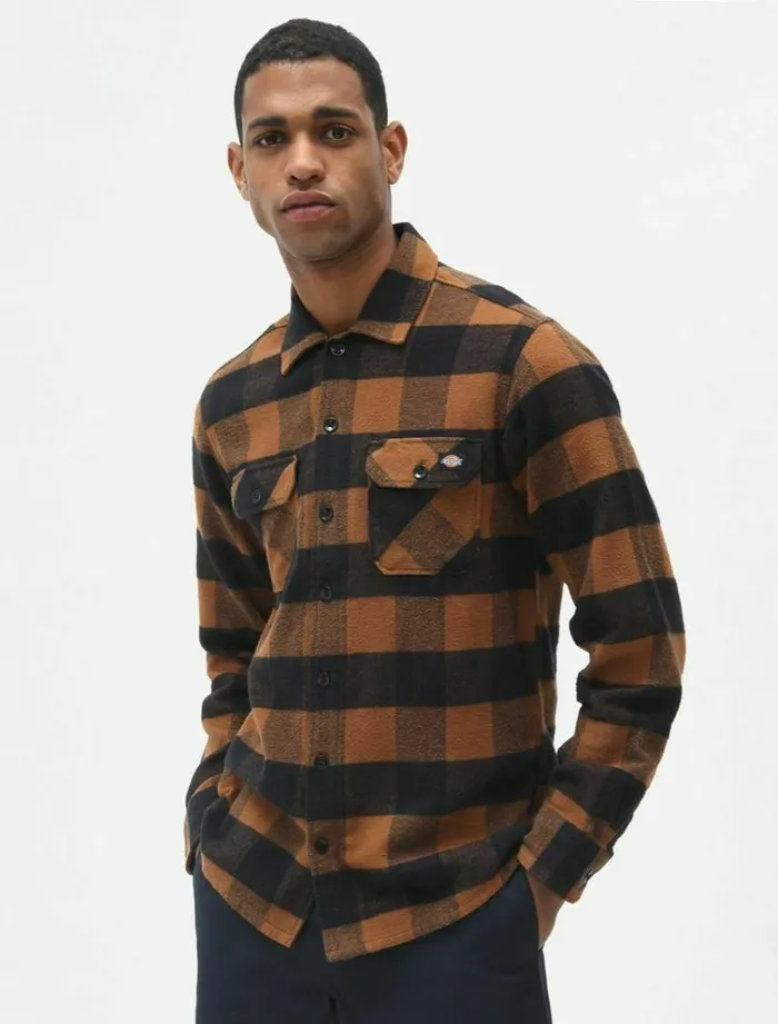 WomenMen Shirts Dickies New Sacramento Shirt Brown Duck