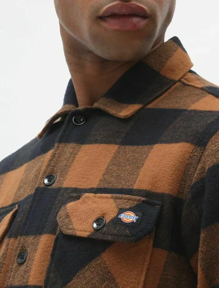 WomenMen Shirts Dickies New Sacramento Shirt Brown Duck