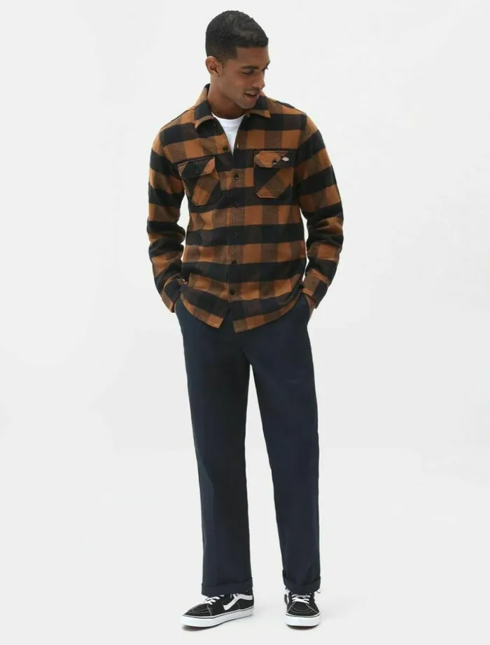 WomenMen Shirts Dickies New Sacramento Shirt Brown Duck