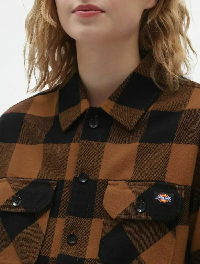 WomenMen Shirts Dickies New Sacramento Shirt Brown Duck