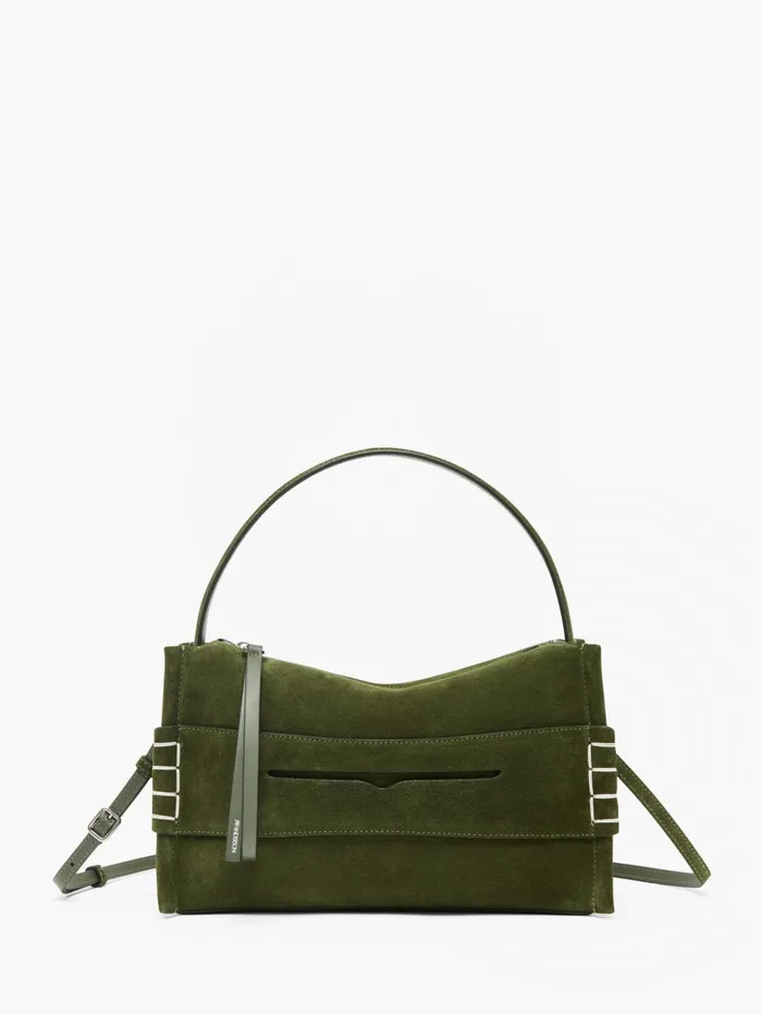 WomenMen Top Handle Bags JW Anderson LOAFER BAG 8211 SUEDE SHOULDER BAG Khaki WomenMen Top Handle Bags JW Anderson LOAFER BAG 8211 SUEDE SHOULDER BAG Khaki