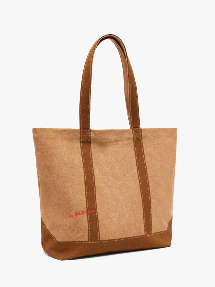WomenMen Tote Bags JW Anderson CANVAS TOTE WITH DIGITAL PRINT Tobacco WomenMen Tote Bags JW Anderson CANVAS TOTE WITH DIGITAL PRINT Tobacco