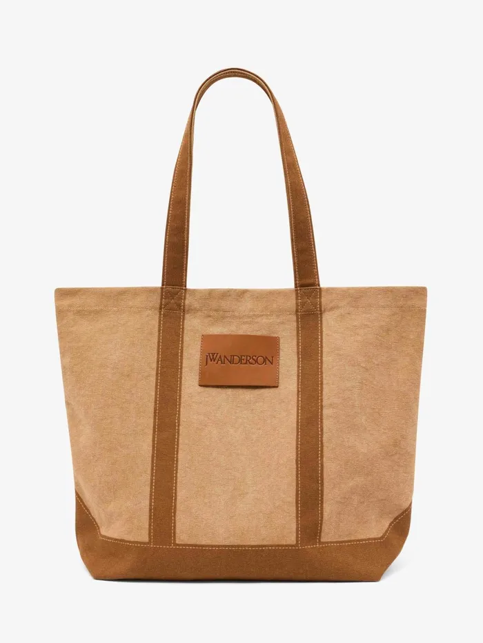 WomenMen Tote Bags JW Anderson CANVAS TOTE WITH DIGITAL PRINT Tobacco WomenMen Tote Bags JW Anderson CANVAS TOTE WITH DIGITAL PRINT Tobacco