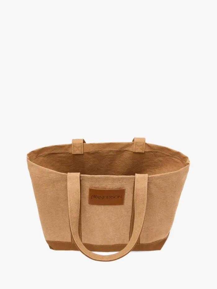 WomenMen Tote Bags JW Anderson CANVAS TOTE WITH DIGITAL PRINT Tobacco WomenMen Tote Bags JW Anderson CANVAS TOTE WITH DIGITAL PRINT Tobacco