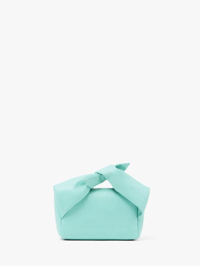 WomenMen Twister Bag JW Anderson MEDIUM BOW TWISTER 8211 LEATHER TOP HANDLE BAG Aqua WomenMen Twister Bag JW Anderson MEDIUM BOW TWISTER 8211 LEATHER TOP HANDLE BAG Aqua