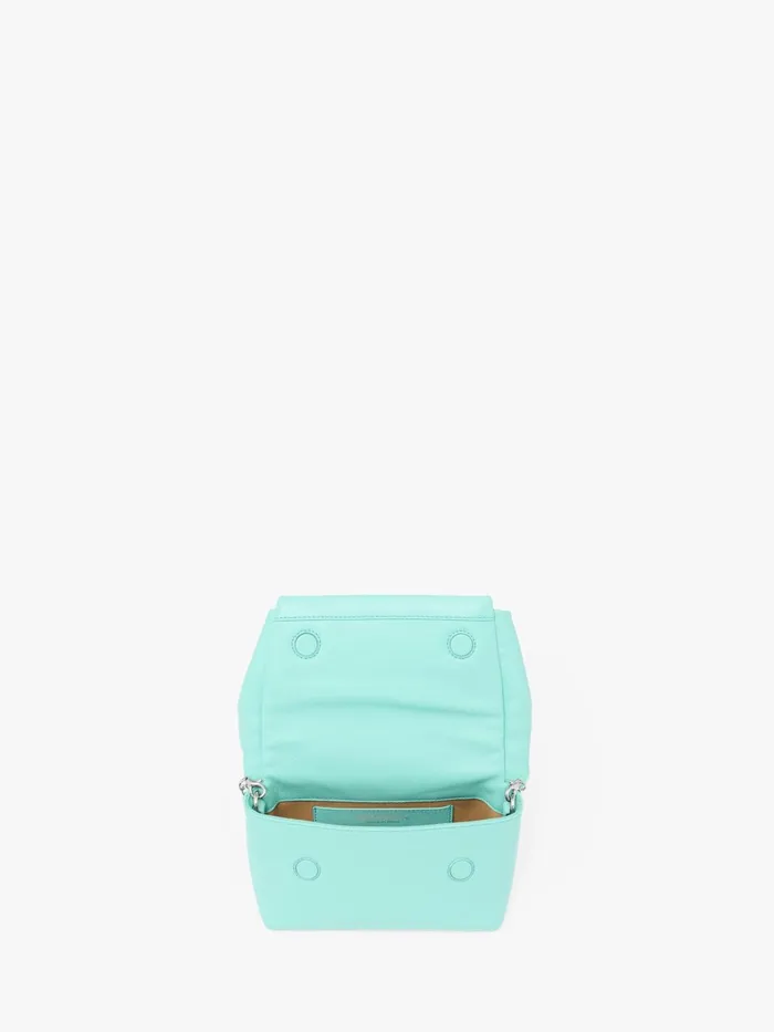 WomenMen Twister Bag JW Anderson TWISTER WITH BOW DETAIL 8211 SMALL LEATHER TOP HANDLE BAG Aqua