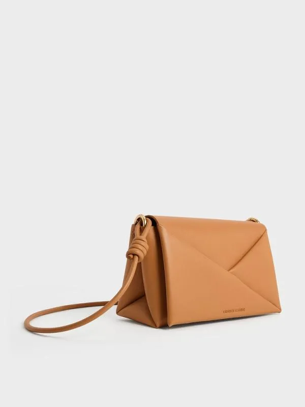 Women Midori Geometric Shoulder Bag 8211 Toffee CHARLES and KEITH Shoulder Bags