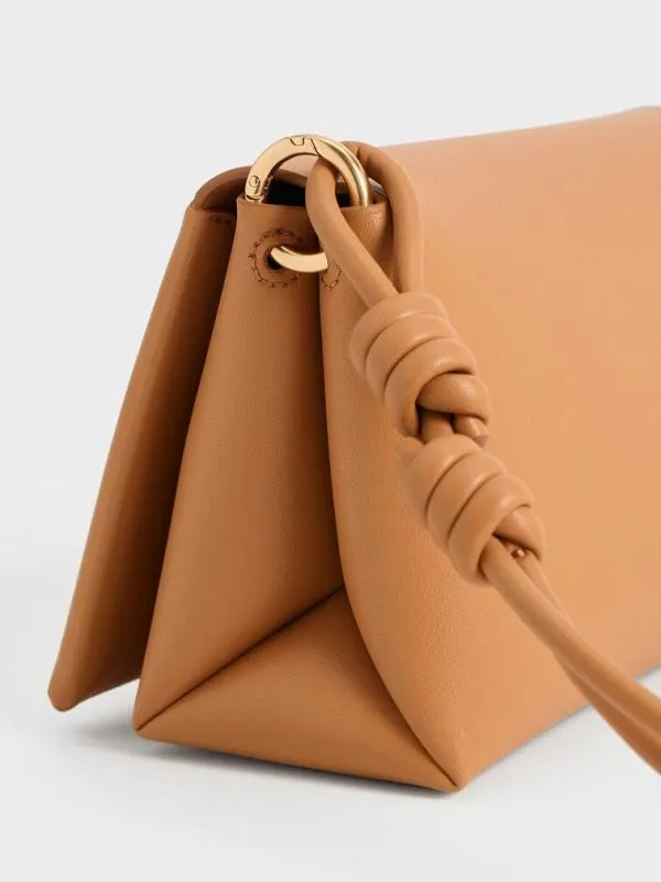 Women Midori Geometric Shoulder Bag 8211 Toffee CHARLES and KEITH Shoulder Bags