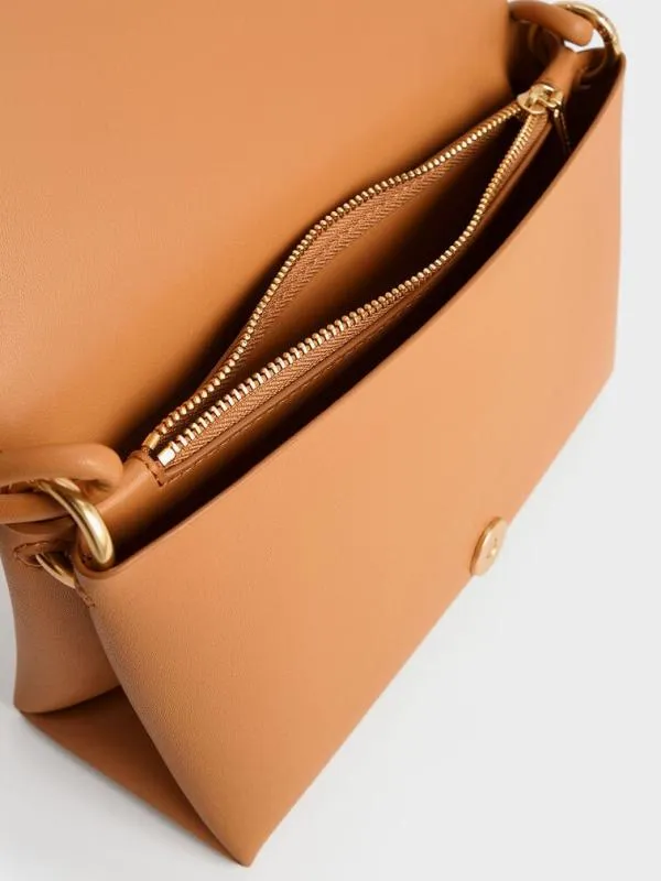 Women Midori Geometric Shoulder Bag 8211 Toffee CHARLES and KEITH Shoulder Bags
