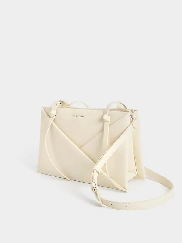 Women Midori Geometric Tote Bag 8211 Cream CHARLES and KEITH Tote Bags