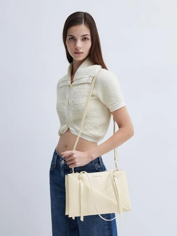 Women Midori Geometric Tote Bag 8211 Cream CHARLES and KEITH Tote Bags